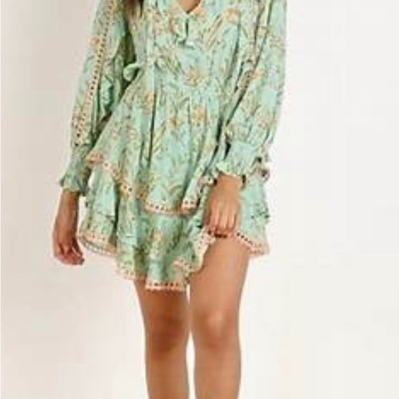 🌸 BNWT Spell Maisie Playdress Vintage Turquoise Size XS - Picture 4 of 5